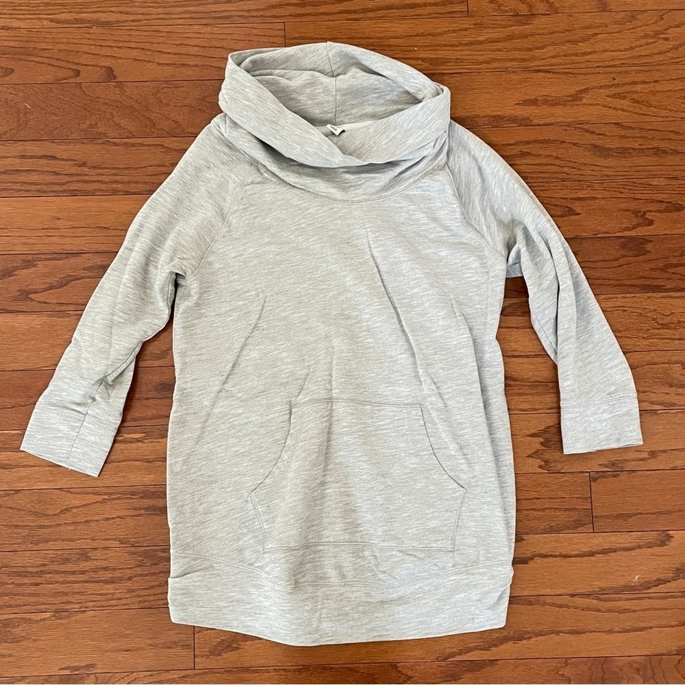 Old Navy Gray Cowl Neck Maternity Sweatshirt